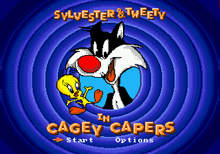 Sylvester and Tweety in Cagey Capers (USA) Title Screen